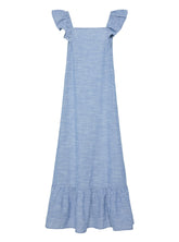 Pieces Apia Square Neck Ankle Dress - Nautical Blue / Bright White